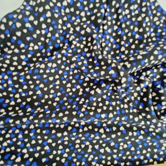 Saint + Sofia Tiered Heart Print Maxi Dress Size 18 Polka-dot Pockets Boho Chic - Picture 3 of 14